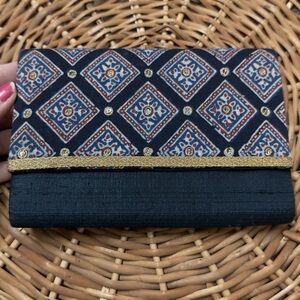Fabindia Black and Gold Clutch